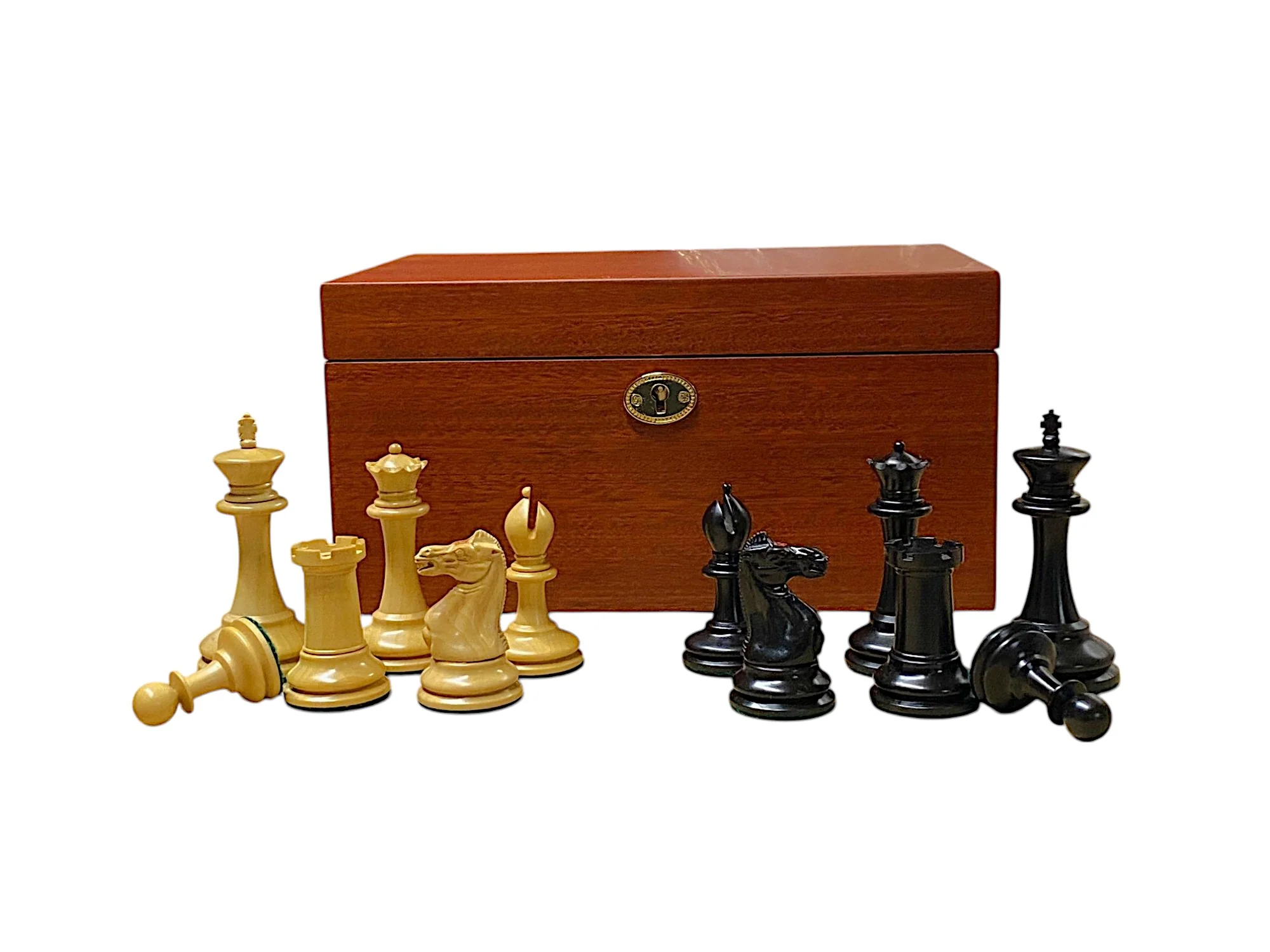 1862 Staunton Reproduction Chessmen and Mahogany Chess Box - Image 11