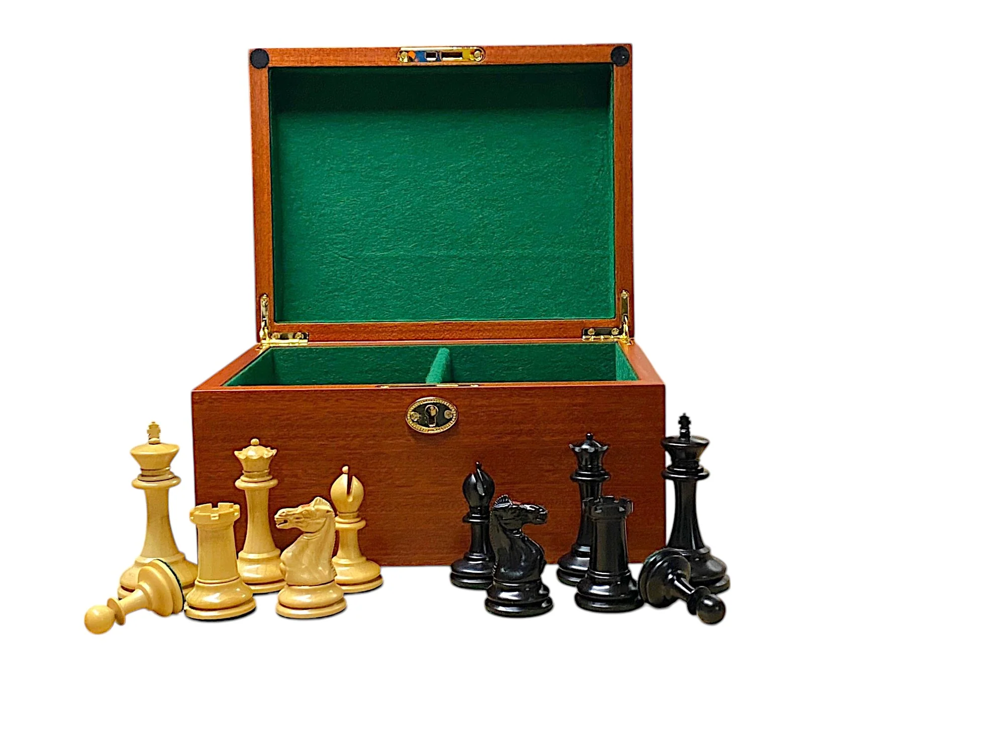 1862 Staunton Reproduction Chessmen and Mahogany Chess Box - Image 2