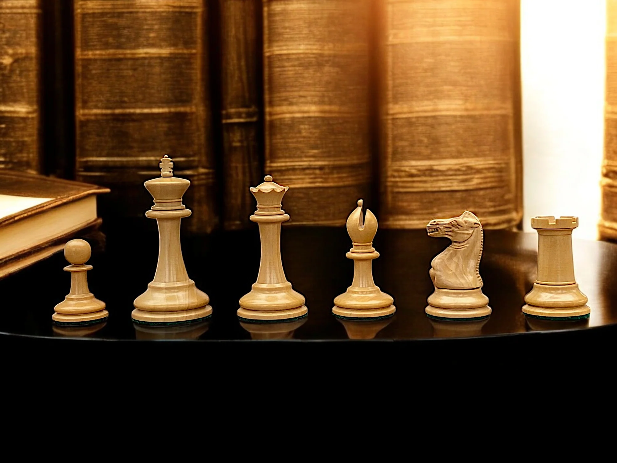 1862 Staunton Reproduction Chessmen and Mahogany Chess Box - Image 9