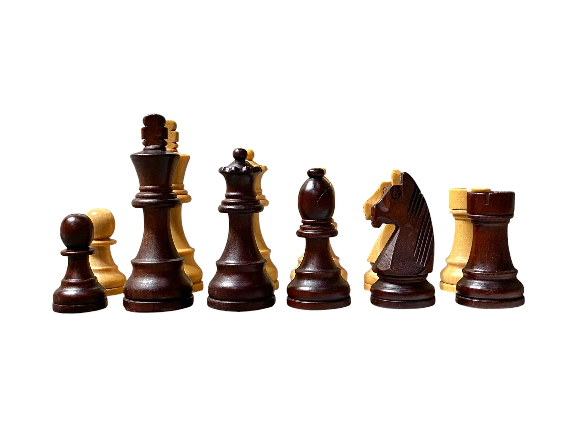 3.9 Inch Grandmaster Brown Mahogany Chess Set & Mahogany Box - Image 6