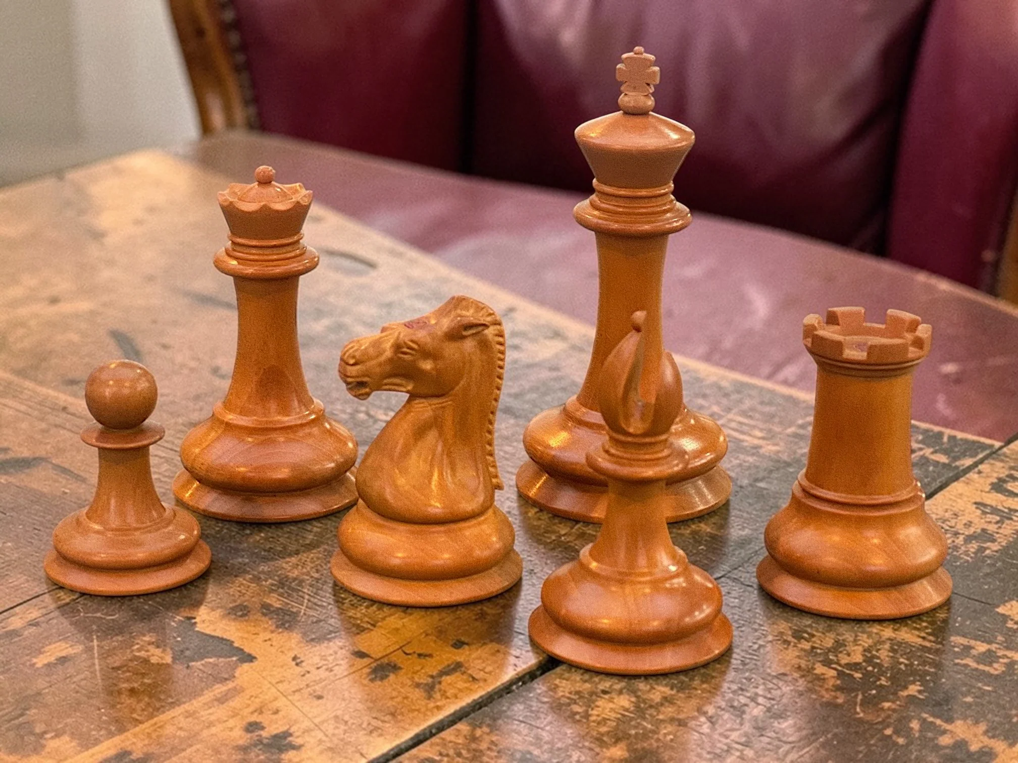 Antique Leuchars 2 Chessmen - Mahogany Deluxe Box - Image 10