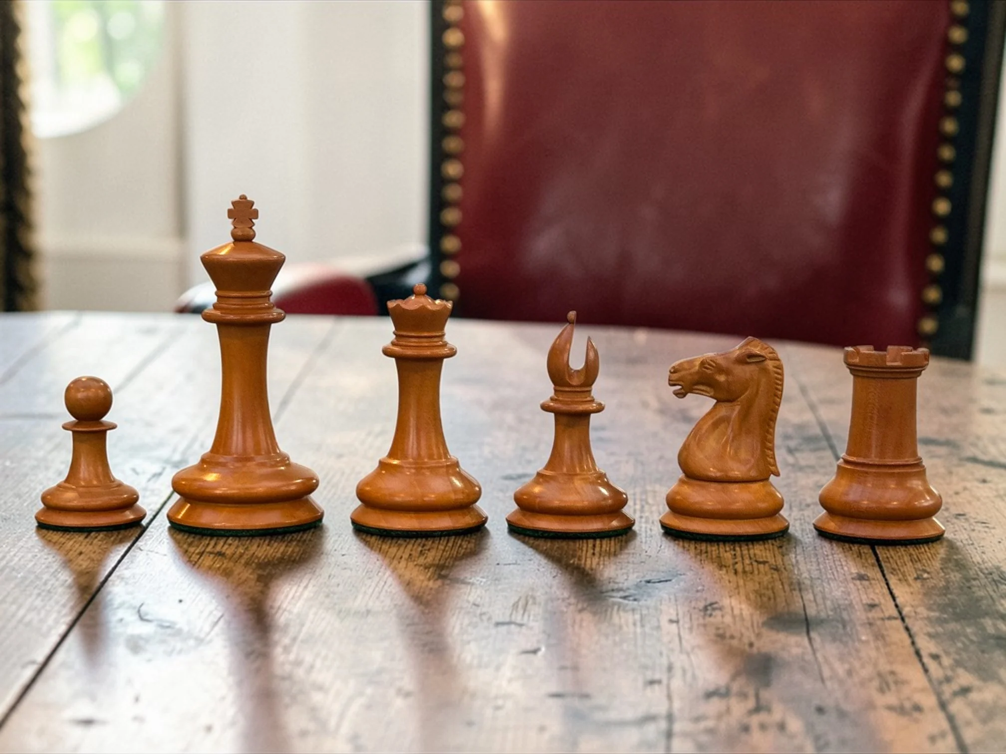 Antique Leuchars 2 Chessmen - Mahogany Deluxe Box - Image 12