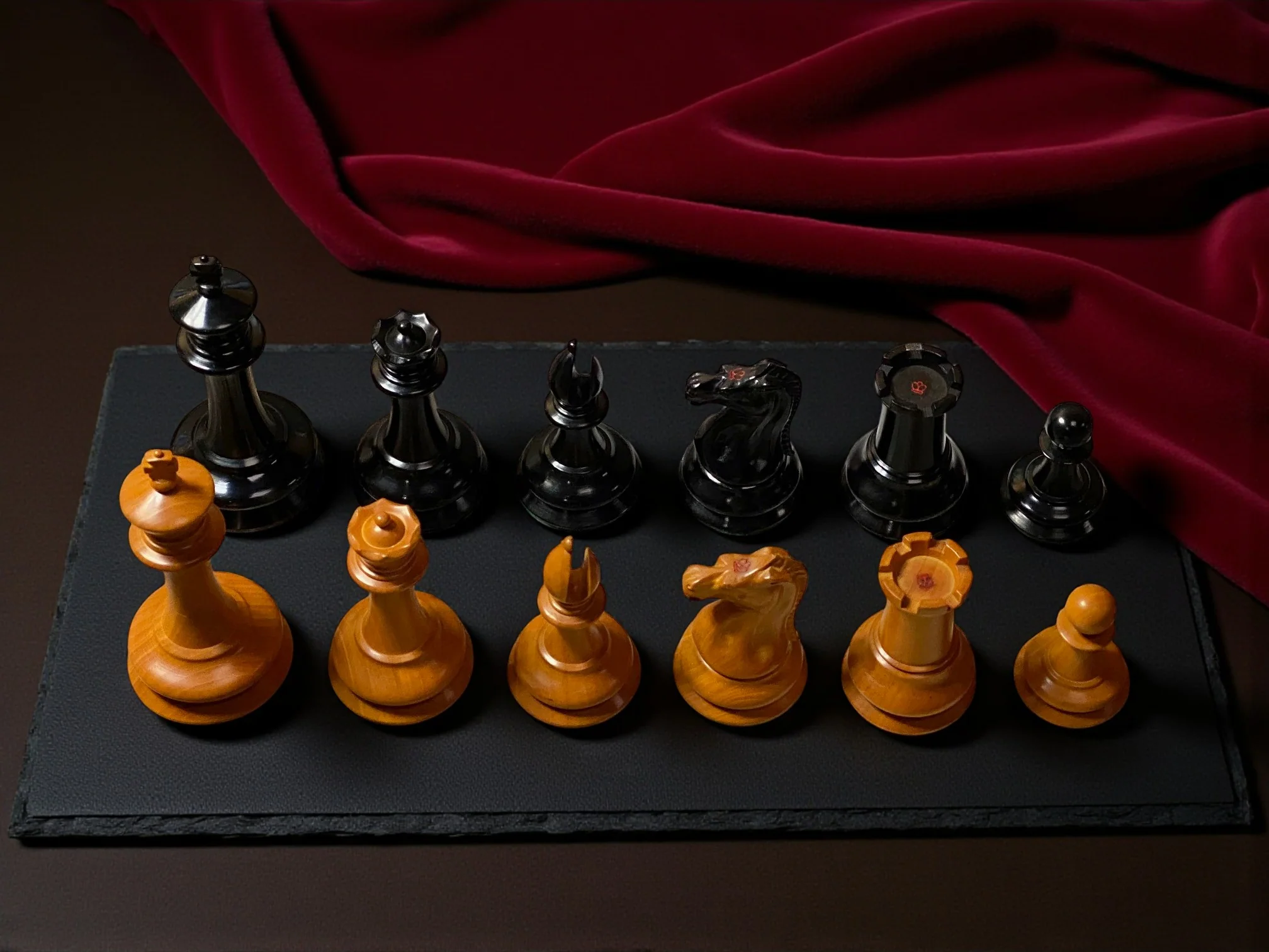 Antique Leuchars 2 Chessmen - Mahogany Deluxe Box - Image 6