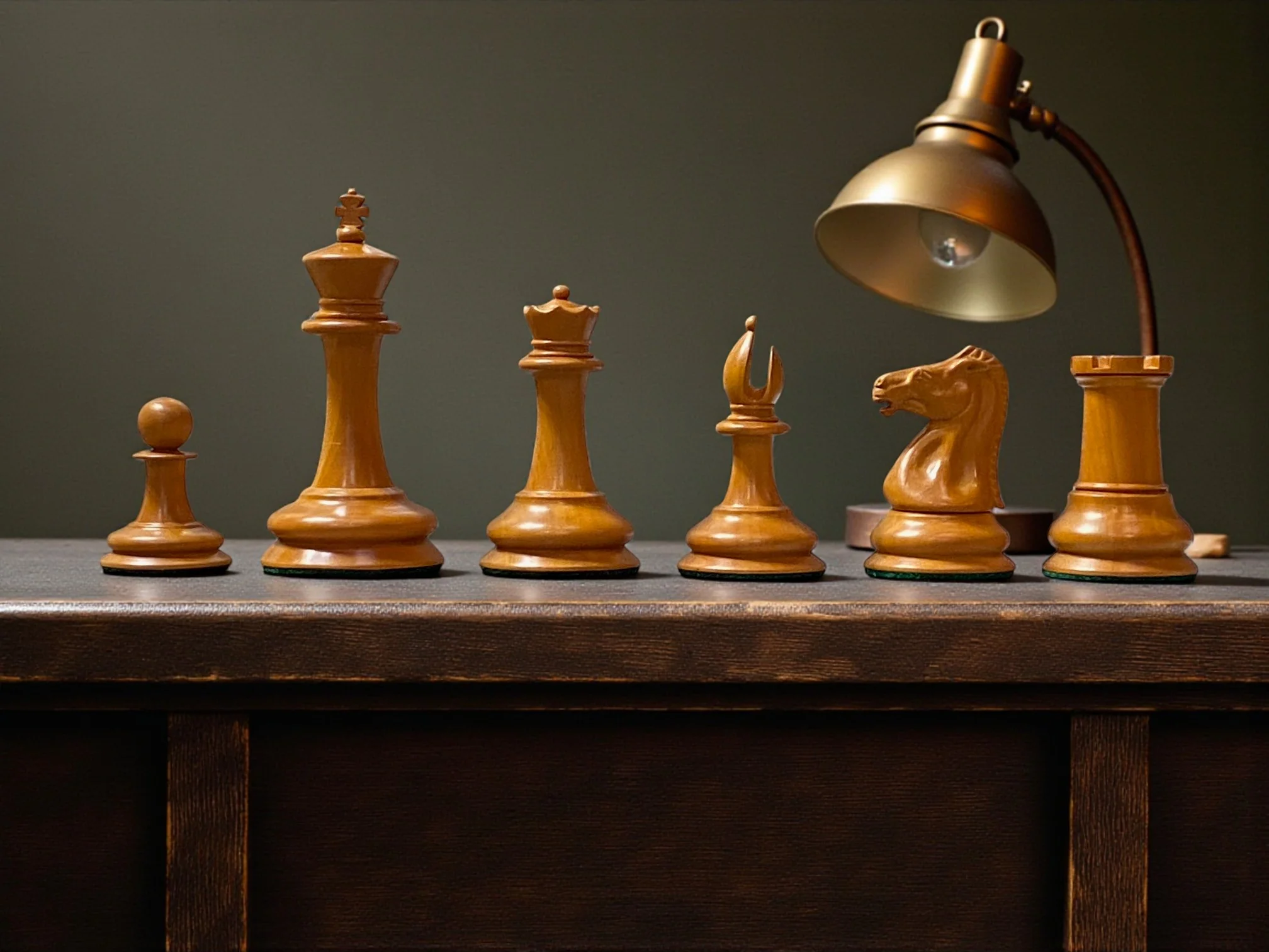 Antique Leuchars 2 Chessmen - Mahogany Deluxe Box - Image 8