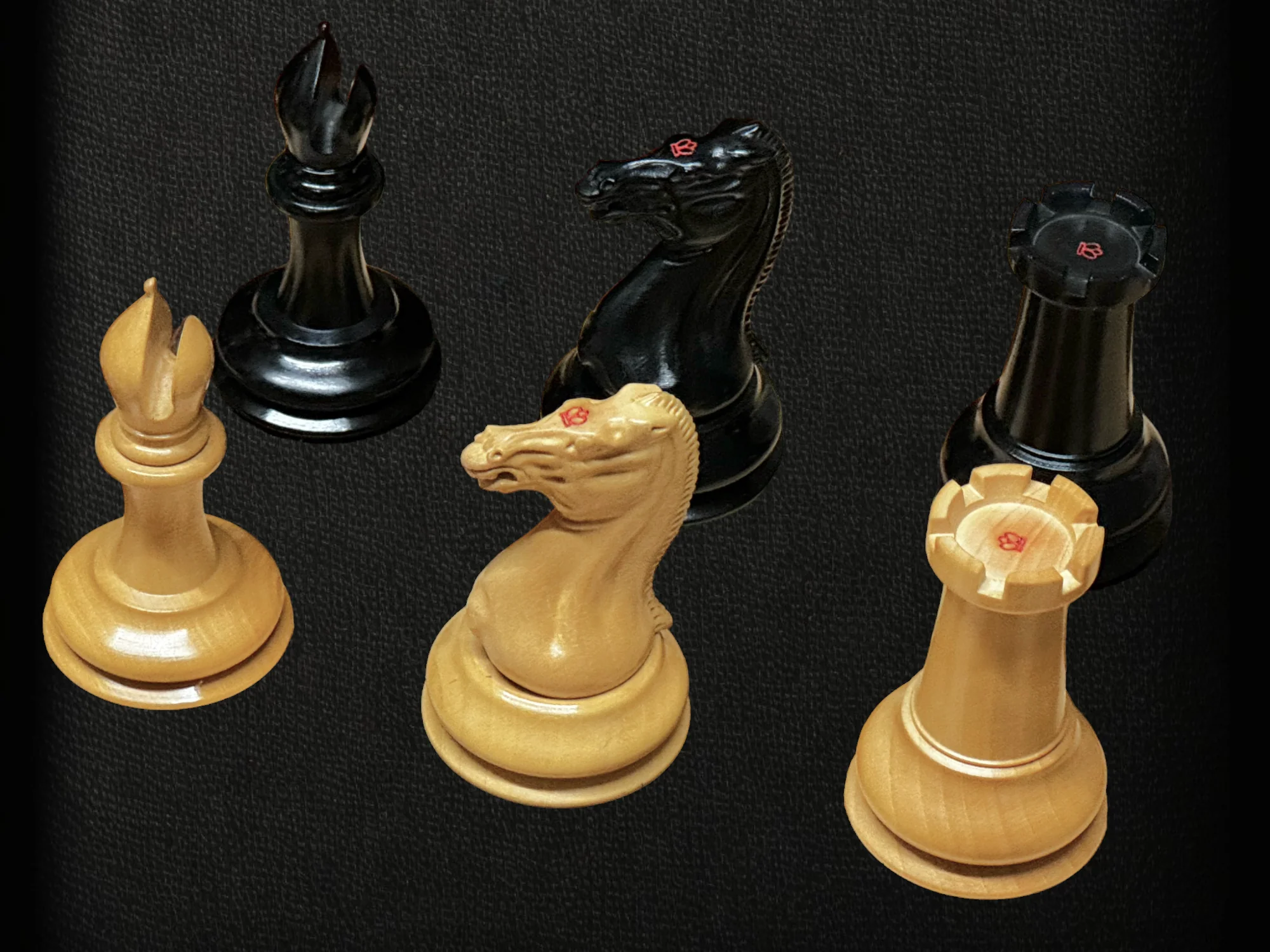 1850 London Boxwood and Ebony 3.5 Inch Replica Chessmen - Image 14