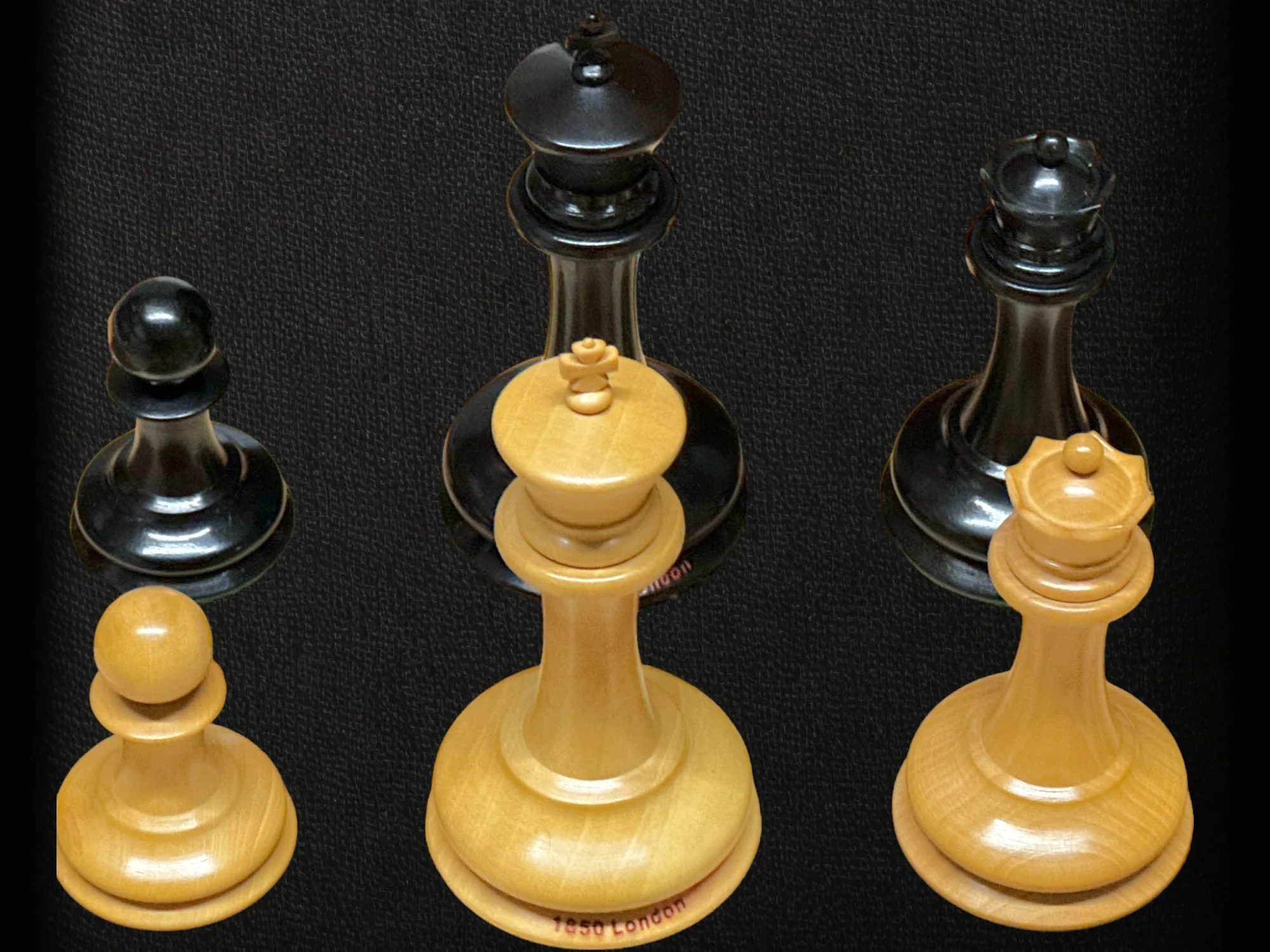 1850 London Boxwood and Ebony 3.5 Inch Replica Chessmen - Image 15