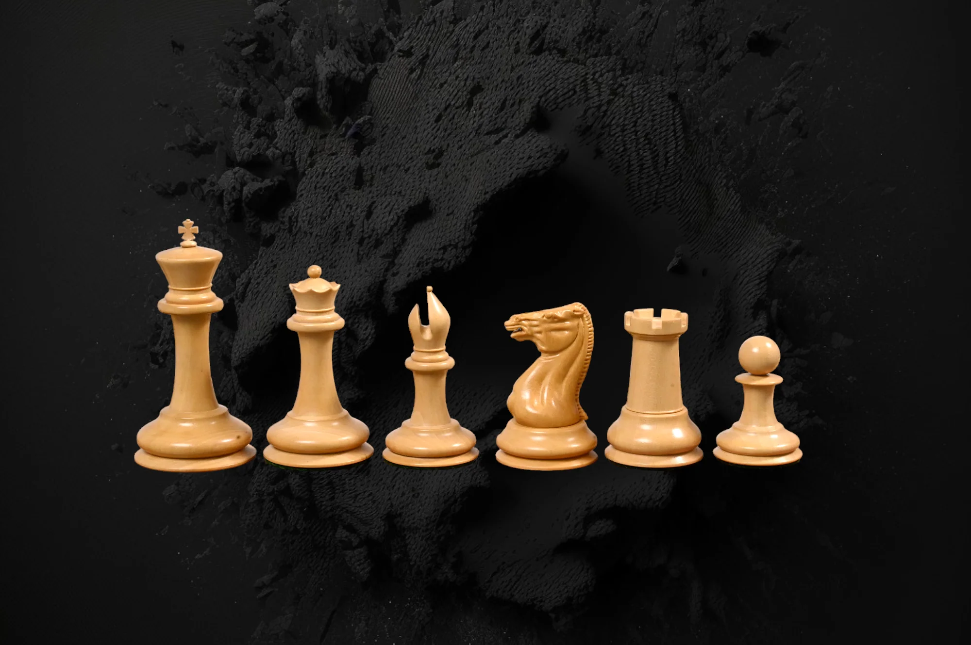 1850 London Boxwood and Ebony 3.5 Inch Replica Chessmen - Image 20