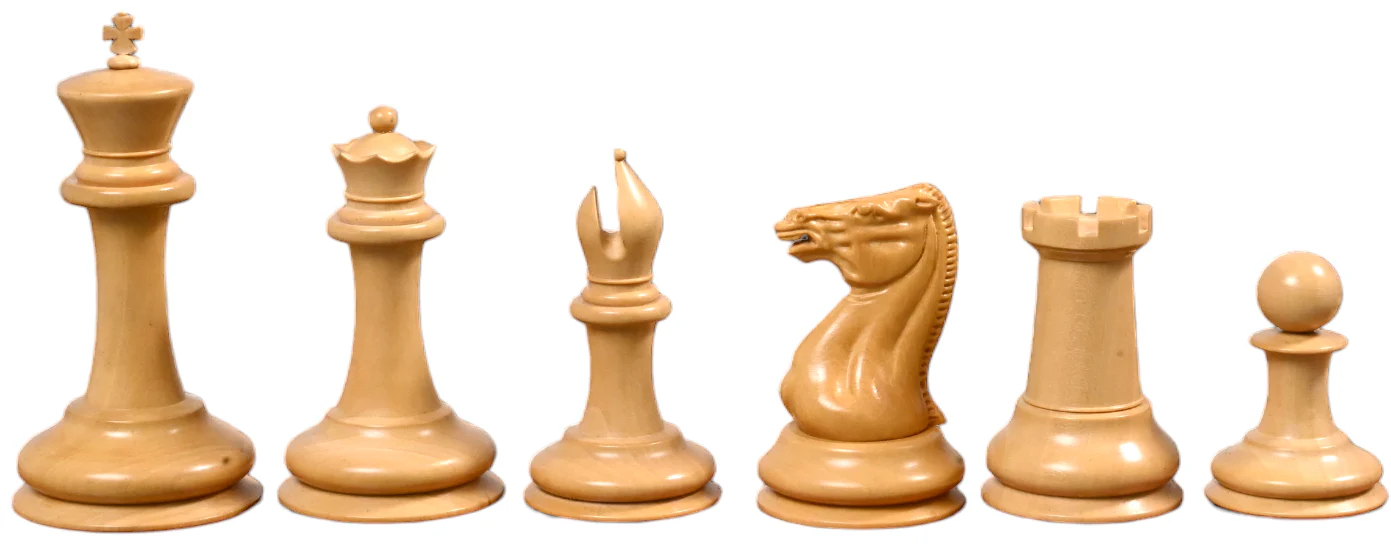 1850 London Boxwood and Ebony 3.5 Inch Replica Chessmen - Image 7
